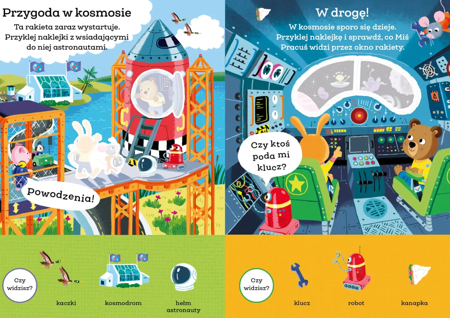 Naklejki|2-5 Lat | Wydawnictwo Wilga Miś Pracuś. Wspaniałe przygody. Książka z naklejkami