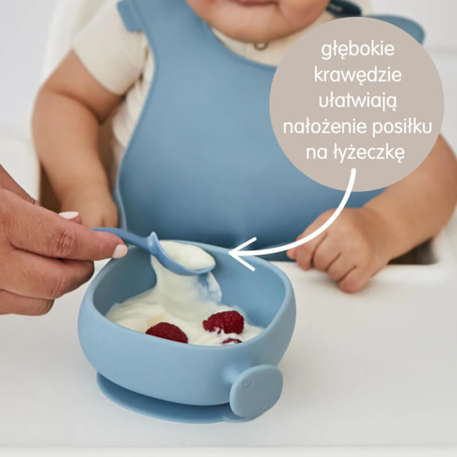 Metoda Blw|Naczynia Dla Dzieci | b.box Miseczka z przykrywką - błękitny