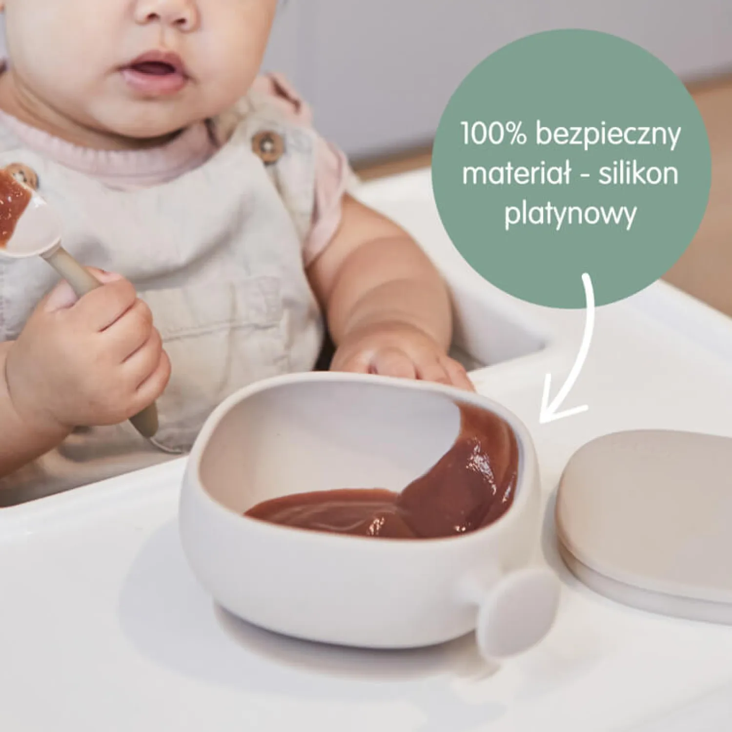 Metoda Blw|Naczynia Dla Dzieci | b.box Miseczka z przykrywką - błękitny