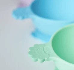 Metoda Blw|Naczynia Dla Dzieci | Nanas Manners Miska silikonowa z przyssawką i uchwytem GREEN