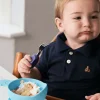 Metoda Blw|Naczynia Dla Dzieci | Nanas Manners Miska silikonowa z przyssawką i uchwytem BLUE