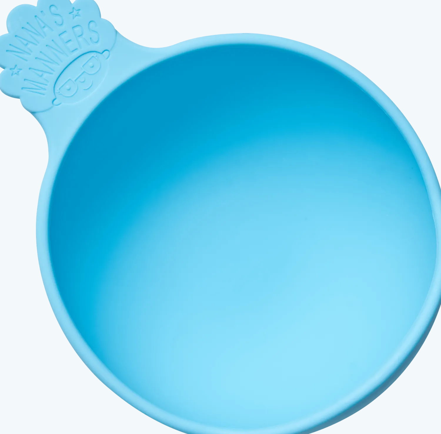 Metoda Blw|Naczynia Dla Dzieci | Nanas Manners Miska silikonowa z przyssawką i uchwytem BLUE