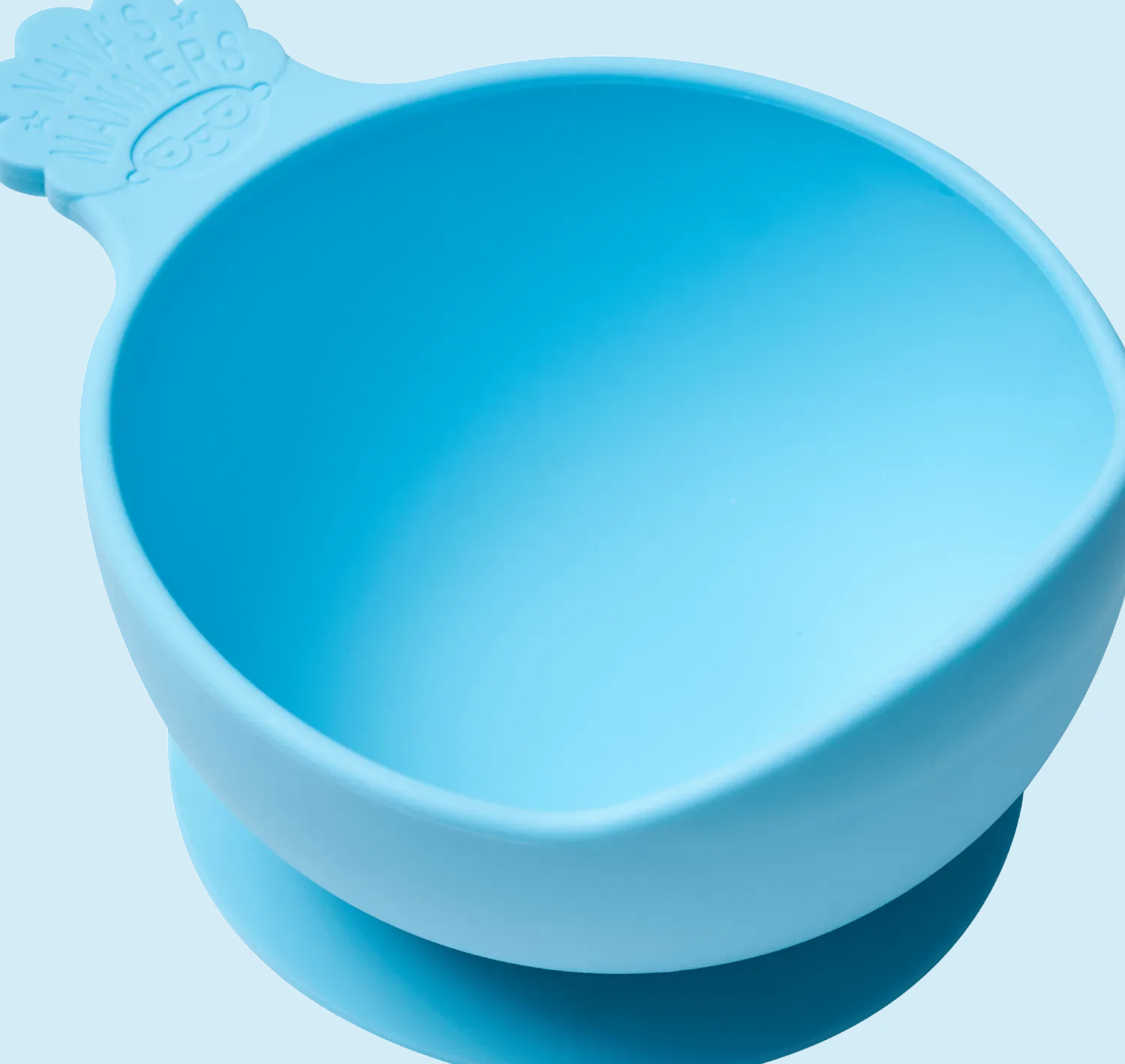 Metoda Blw|Naczynia Dla Dzieci | Nanas Manners Miska silikonowa z przyssawką i uchwytem BLUE