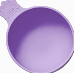 Metoda Blw|Naczynia Dla Dzieci | Nanas Manners Miska silikonowa z przyssawką i uchwytem PURPLE