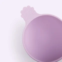 Metoda Blw|Naczynia Dla Dzieci | Nanas Manners Miska silikonowa z przyssawką i uchwytem PURPLE
