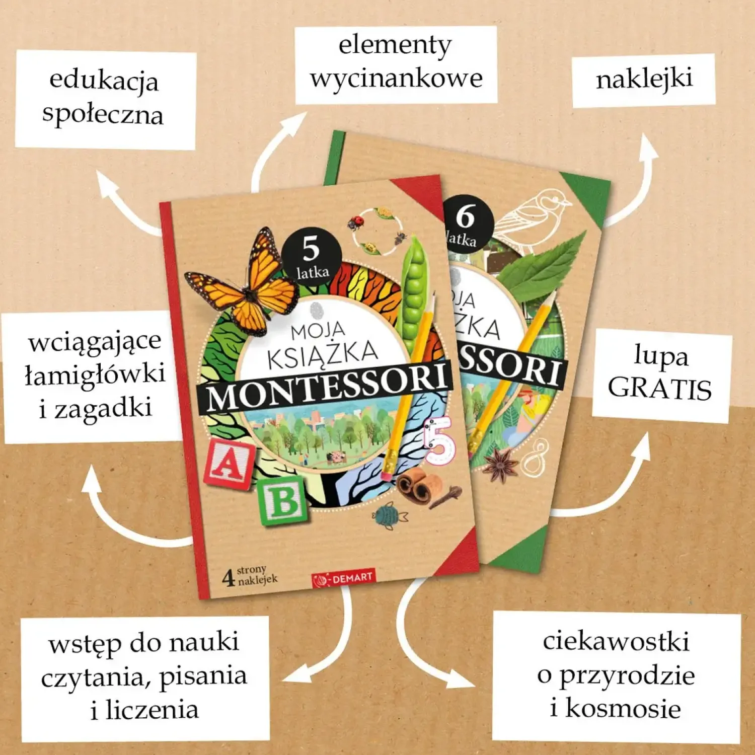 5-8 Lat|2-5 Lat | Wydawnictwo Demart Moja książka Montessori 5-latka