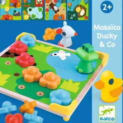Aktywizujące|2 Lata + | Djeco Mozaika DUCKY&CO - kolorowe obrazki