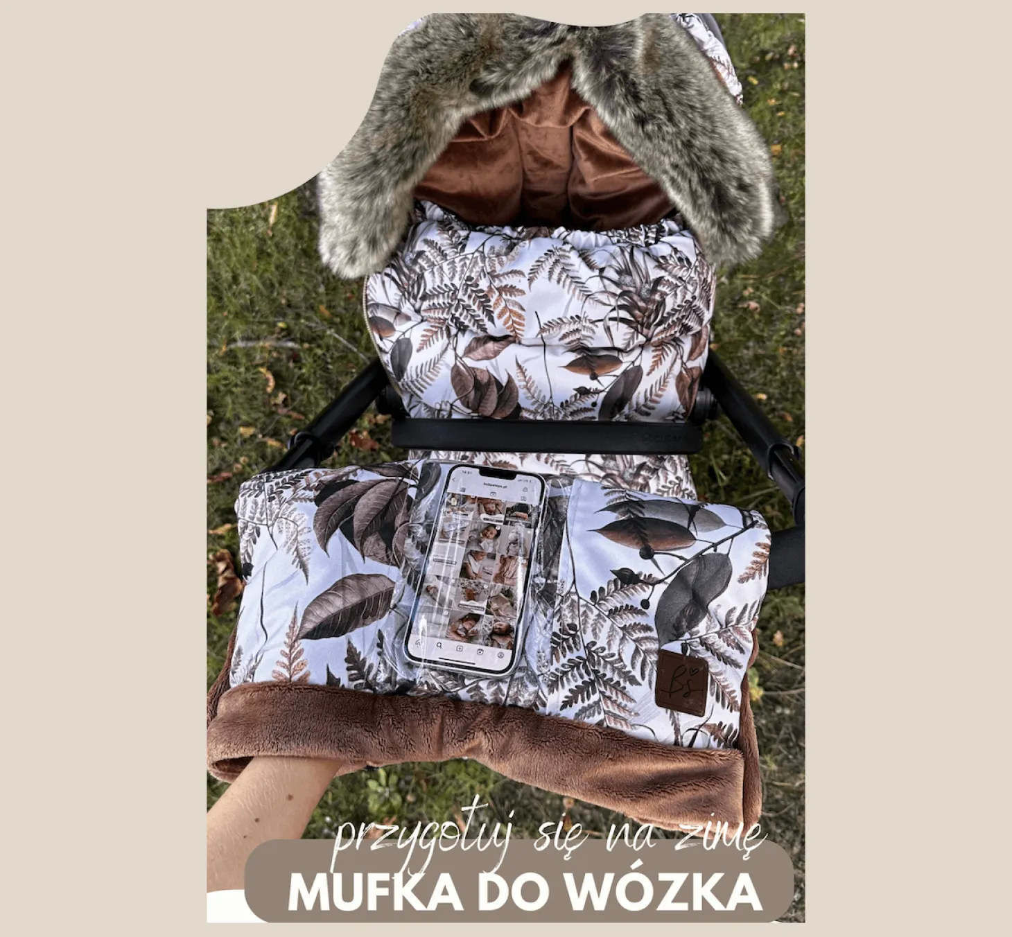 Mufka do wózka - Sepia Rose