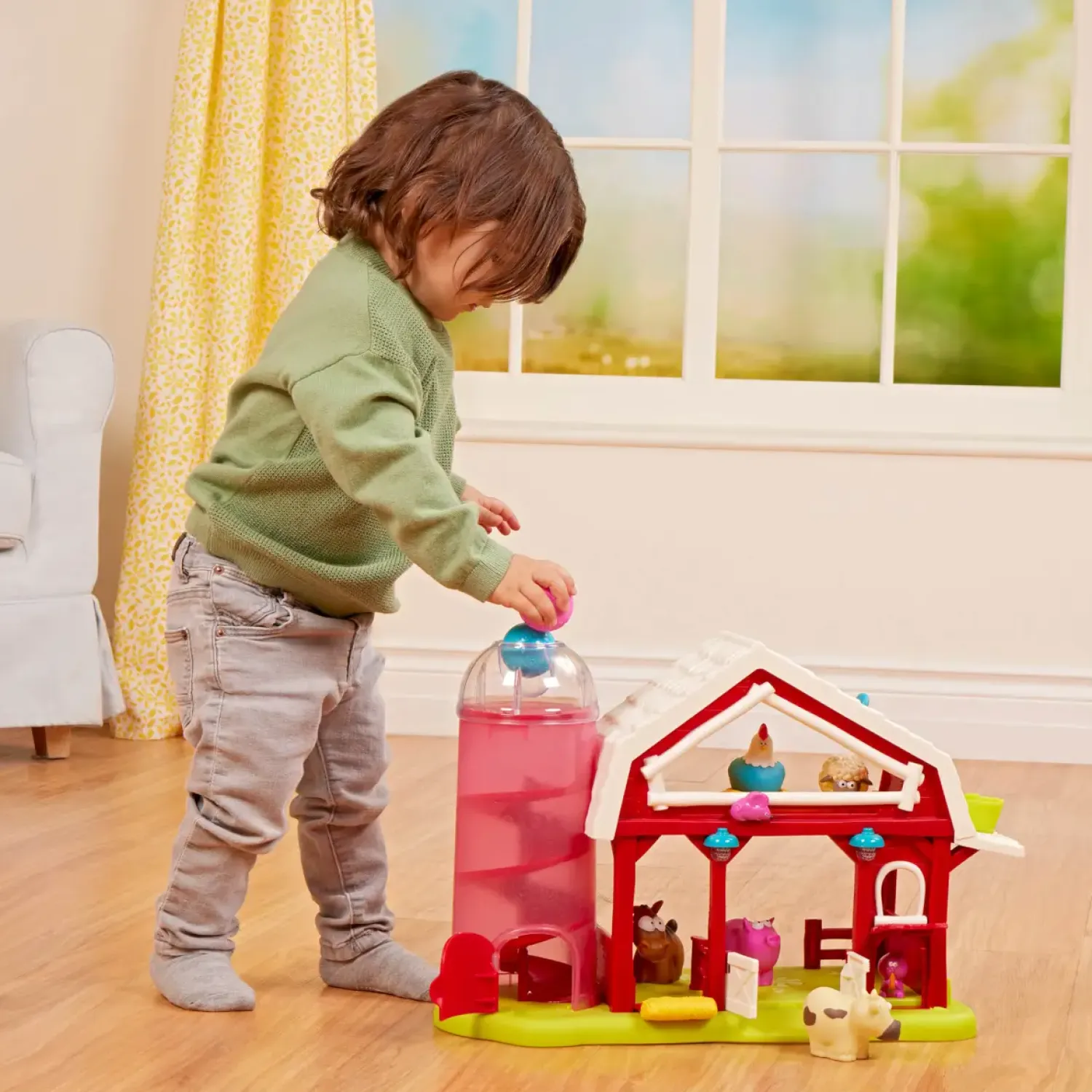 2 Lata +|4 Lata + | B.Toys Musical Fun Farm – interaktywna zagroda z odgłosami zwierząt ZREDUKOWANA WERSJA