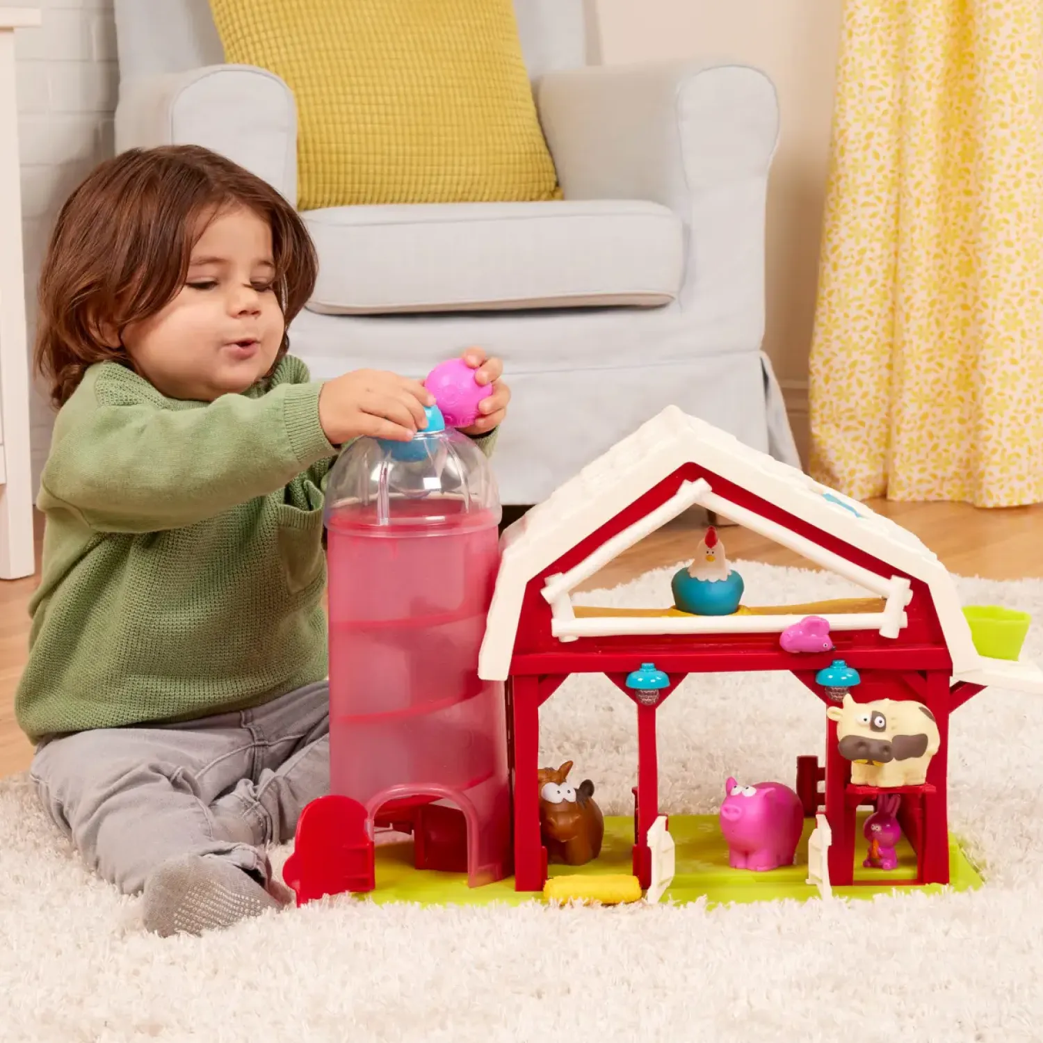 2 Lata +|4 Lata + | B.Toys Musical Fun Farm – interaktywna zagroda z odgłosami zwierząt ZREDUKOWANA WERSJA