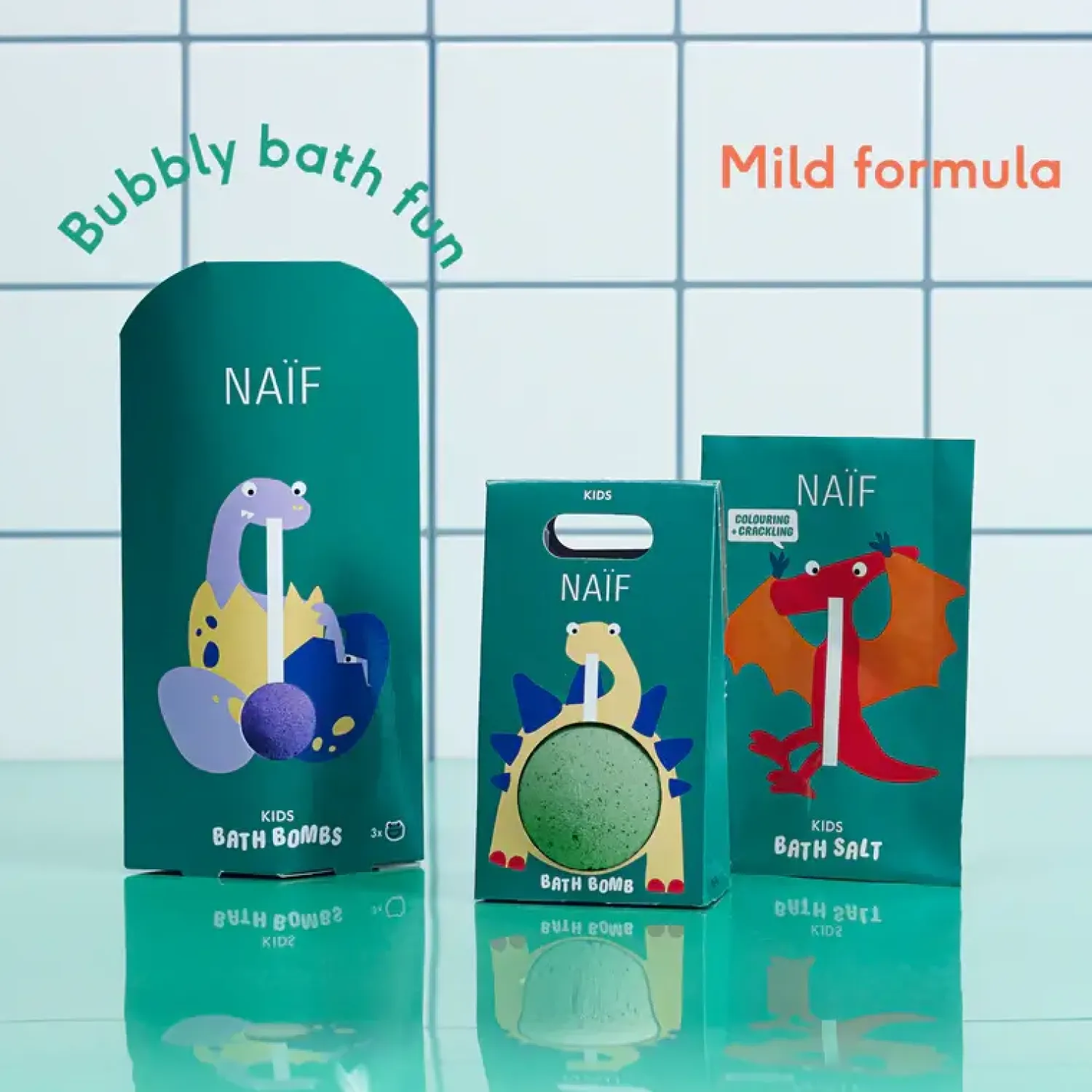 Naturalne Kosmetyki|Naturalne Kosmetyki | Naif Musująca kula do kąpieli dla dzieci, 100g