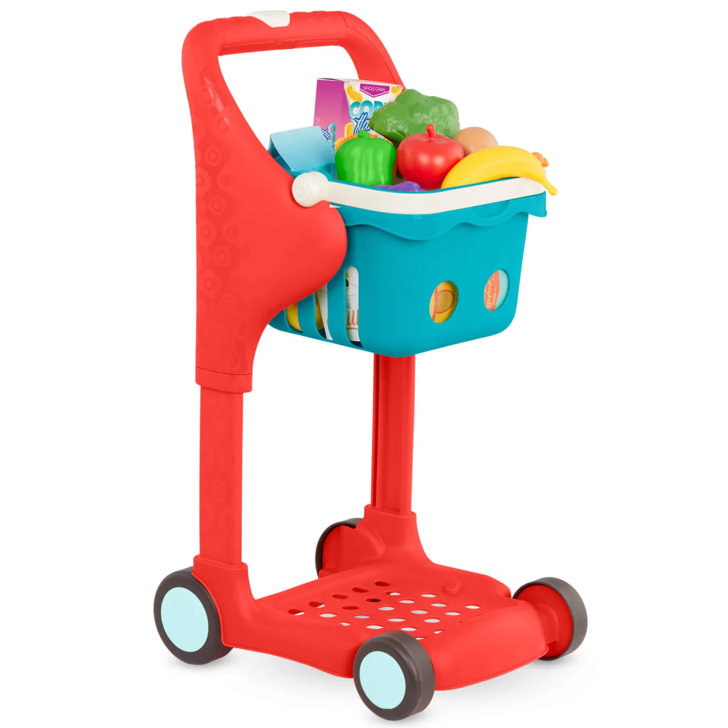 3 Lata +|2 Lata + | B.Toys Muzyczny wózek zakupowy - światło i dźwięk - wersja czerwona