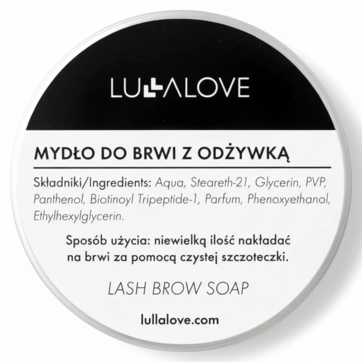 Naturalne Kosmetyki Dla Mam | Lullalove Mydło do brwi, z odżywką, 30 ml