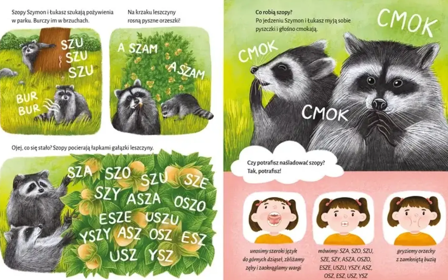 5-8 Lat|2-5 Lat | Wydawnictwo Mamania Na językach cichych i głośnych zwierząt. Szumiące historyjki logopedyczne