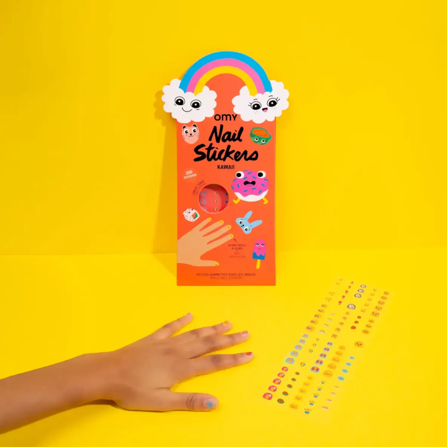 6 Lat+|3 Lata + | OMY Naklejki na paznokcie dla dzieci Kawaii - 200 sztuk