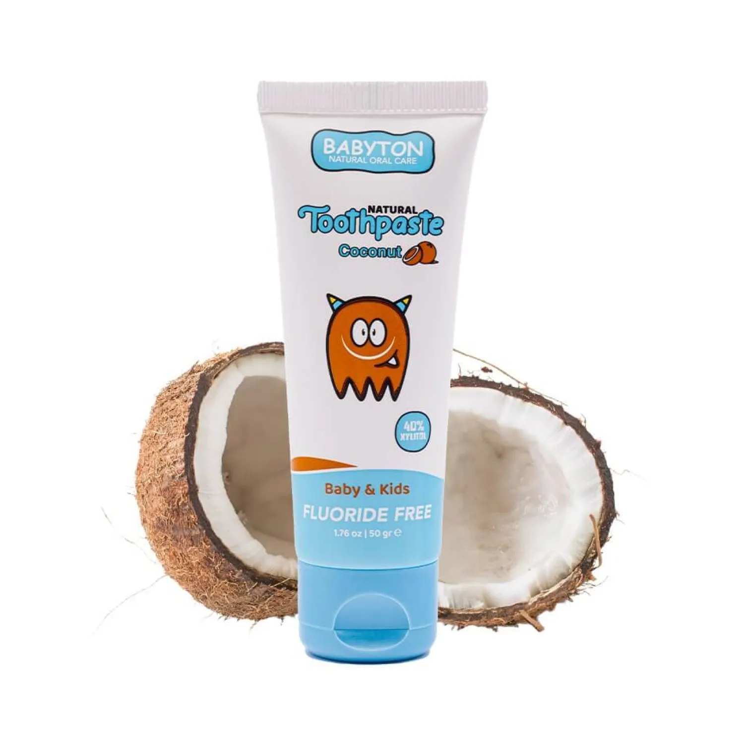 Naturalne Kosmetyki|Pielęgnacja Zębów | Babyton Naturalna pasta do zębów dla dzieci bez fluoru, 50g - kokosowa