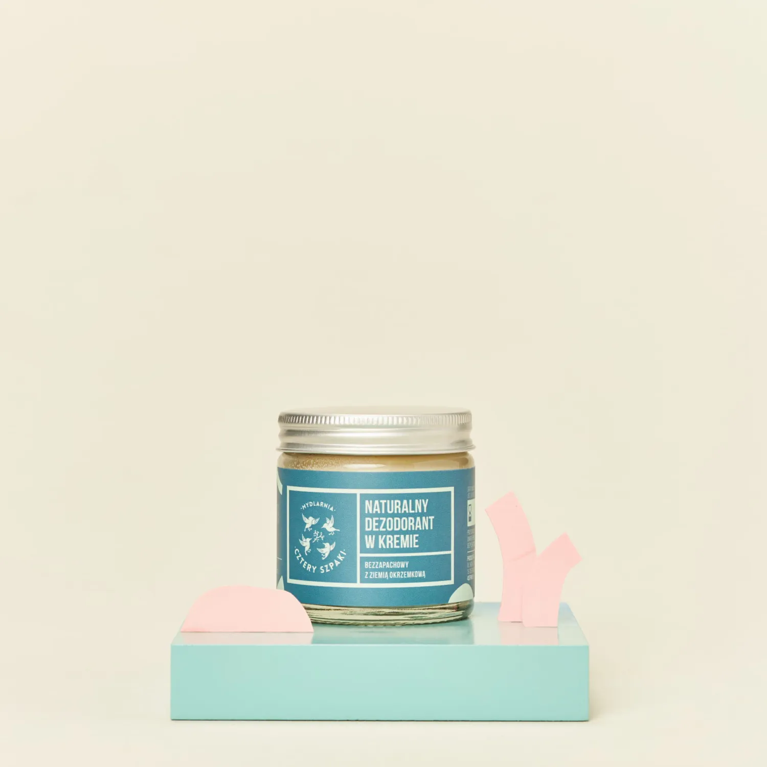 Naturalne Kosmetyki Dla Mam | Mydlarnia Cztery Szpaki Naturalny dezodorant w kremie bezzapachowy, 60 ml