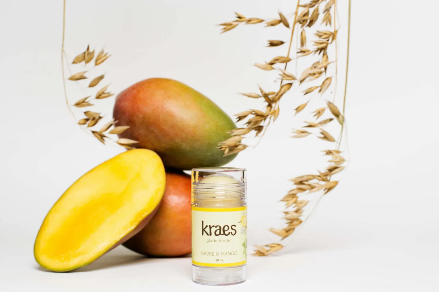 Naturalne Kosmetyki Dla Mam|Naturalne Kosmetyki | Kraes Naturalny sztyft ochronny do twarzy i ust Owies & Mango, 30ml