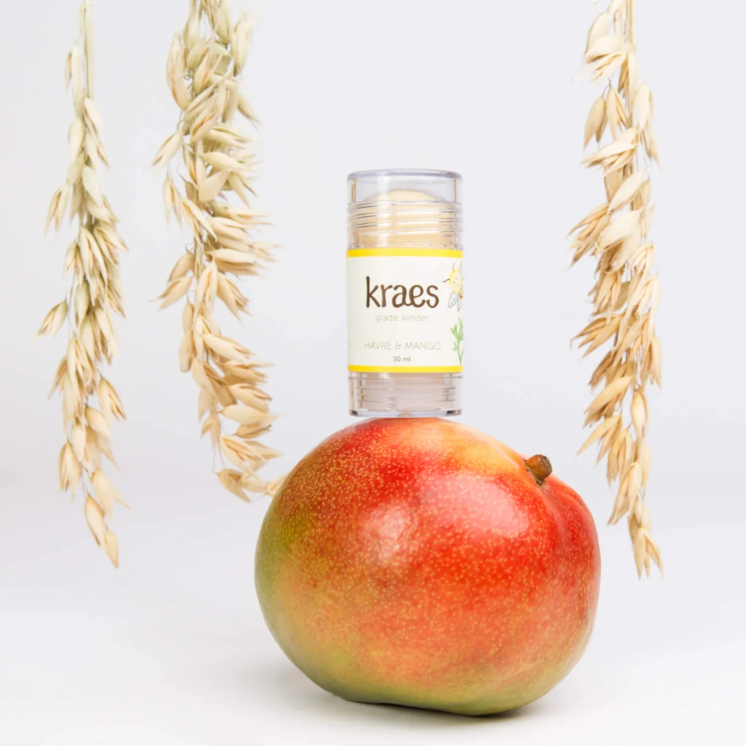 Naturalne Kosmetyki Dla Mam|Naturalne Kosmetyki | Kraes Naturalny sztyft ochronny do twarzy i ust Owies & Mango, 30ml