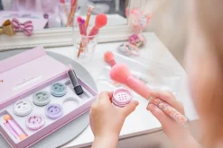 Naturalne Kosmetyki | Oh Flossy Naturalny zestaw do makijażu DELUXE, cienie, róż, szminka i akcesoria