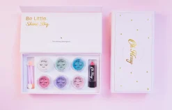 Naturalne Kosmetyki | Oh Flossy Naturalny zestaw do makijażu DELUXE, cienie, róż, szminka i akcesoria