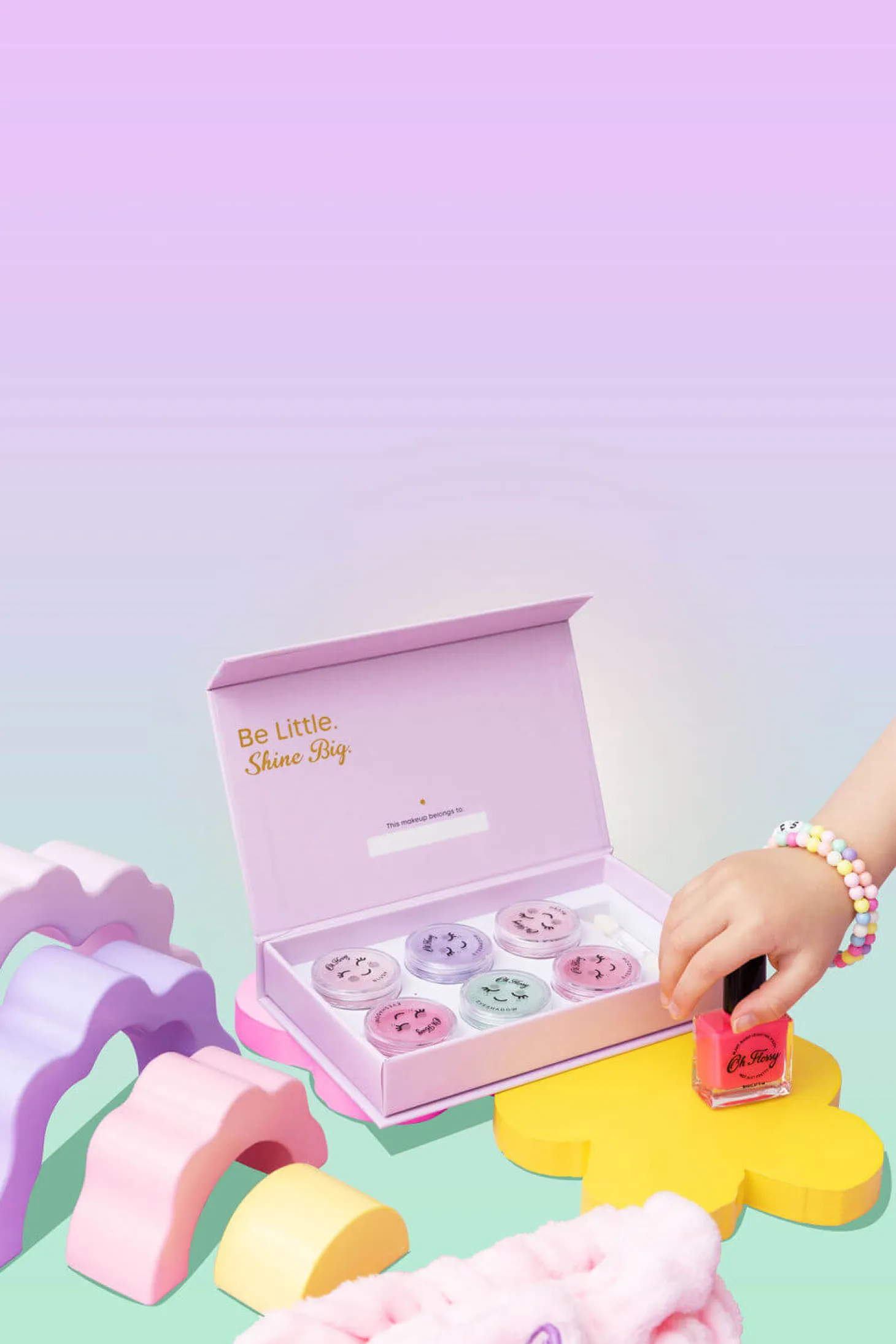 Naturalny zestaw do makijażu Sweet Treat, cienie do powiek, róż, pomadka i akcesoria