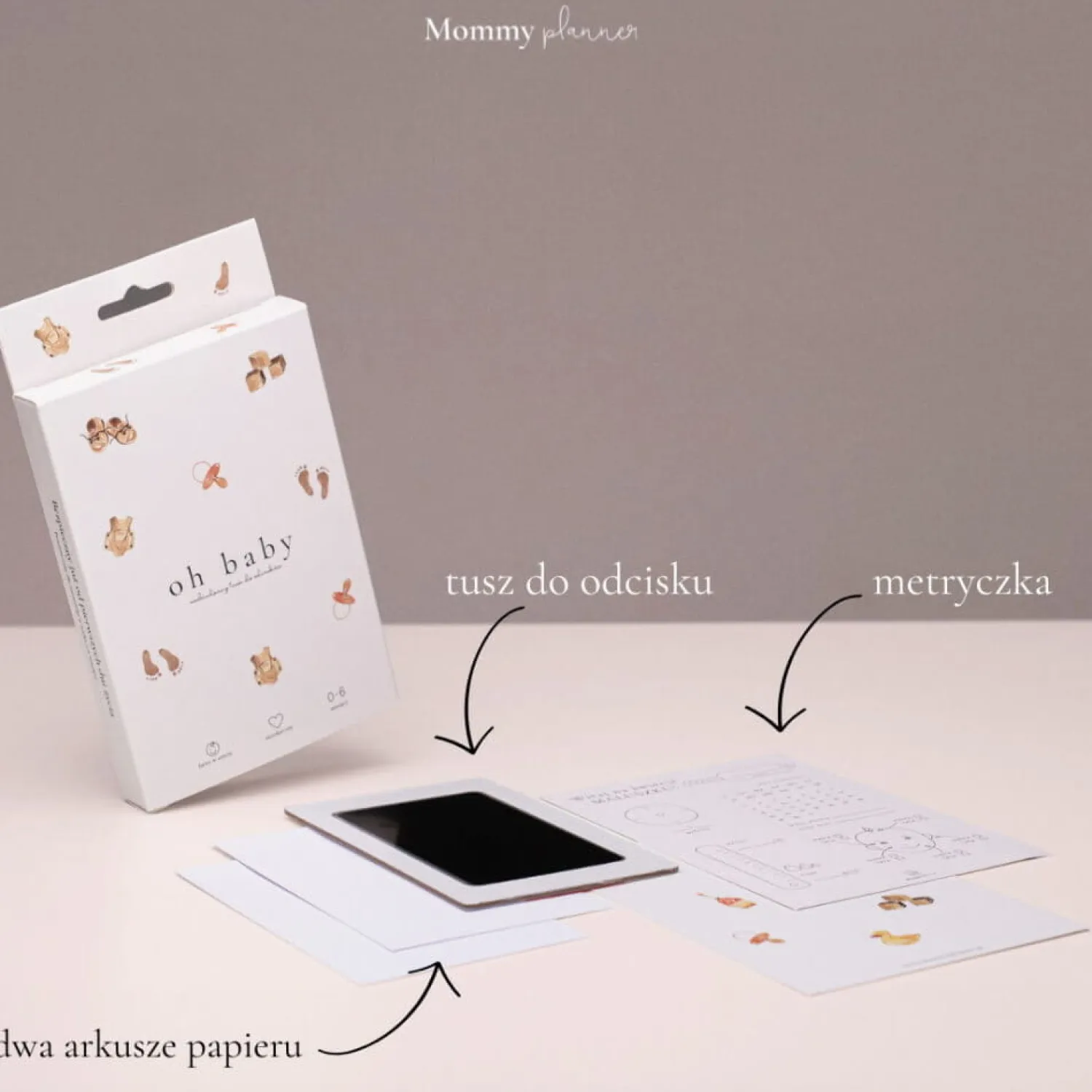 Albumy I Karty Do Zdjęć|Albumy I Karty Do Zdjęć | Mommy Planner Niebrudzący tusz do odcisków – oh baby
