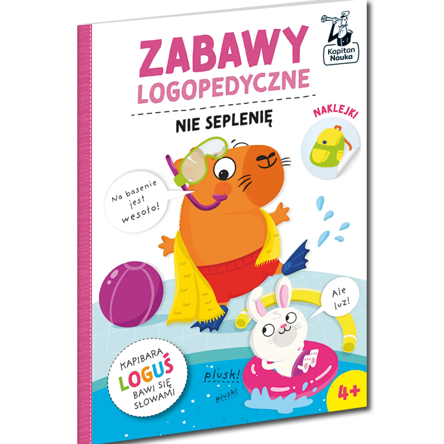 5-8 Lat|2-5 Lat | Kapitan Nauka Nie seplenię. Zabawy logopedyczne. Kapibara Loguś