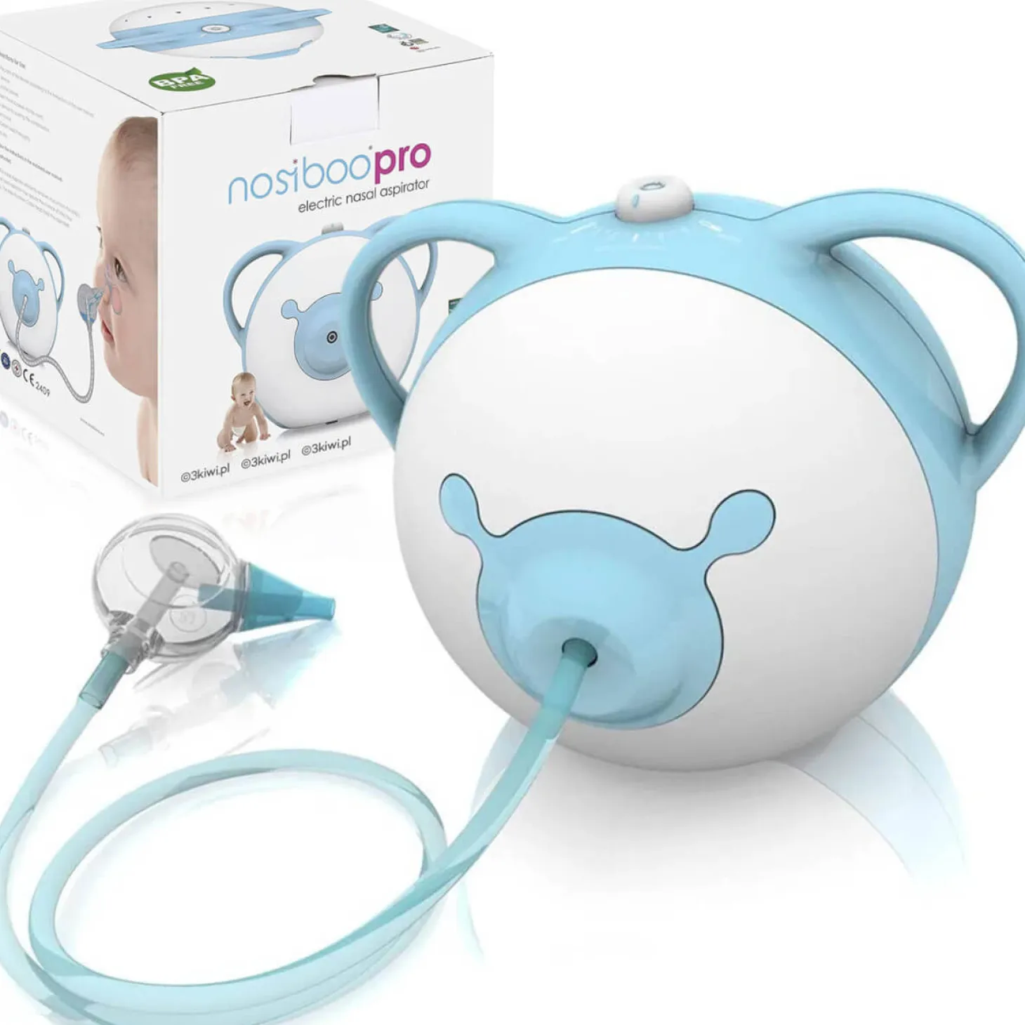 Nosiboo Pro: medyczny aspirator elektryczny dla dzieci - blue