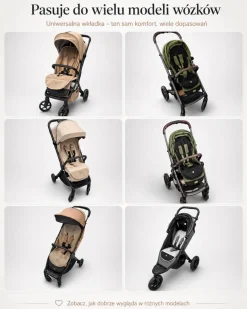 Wkładki Do Wózka|Wkładki Do Wózka | Zaffiro Oddychająca wkładka do wózka spacerówki Air beige
