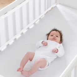 Bezpieczeństwo W Domu | Purflo Oddychający ochraniacz do łóżeczka Pur Air - Soft White