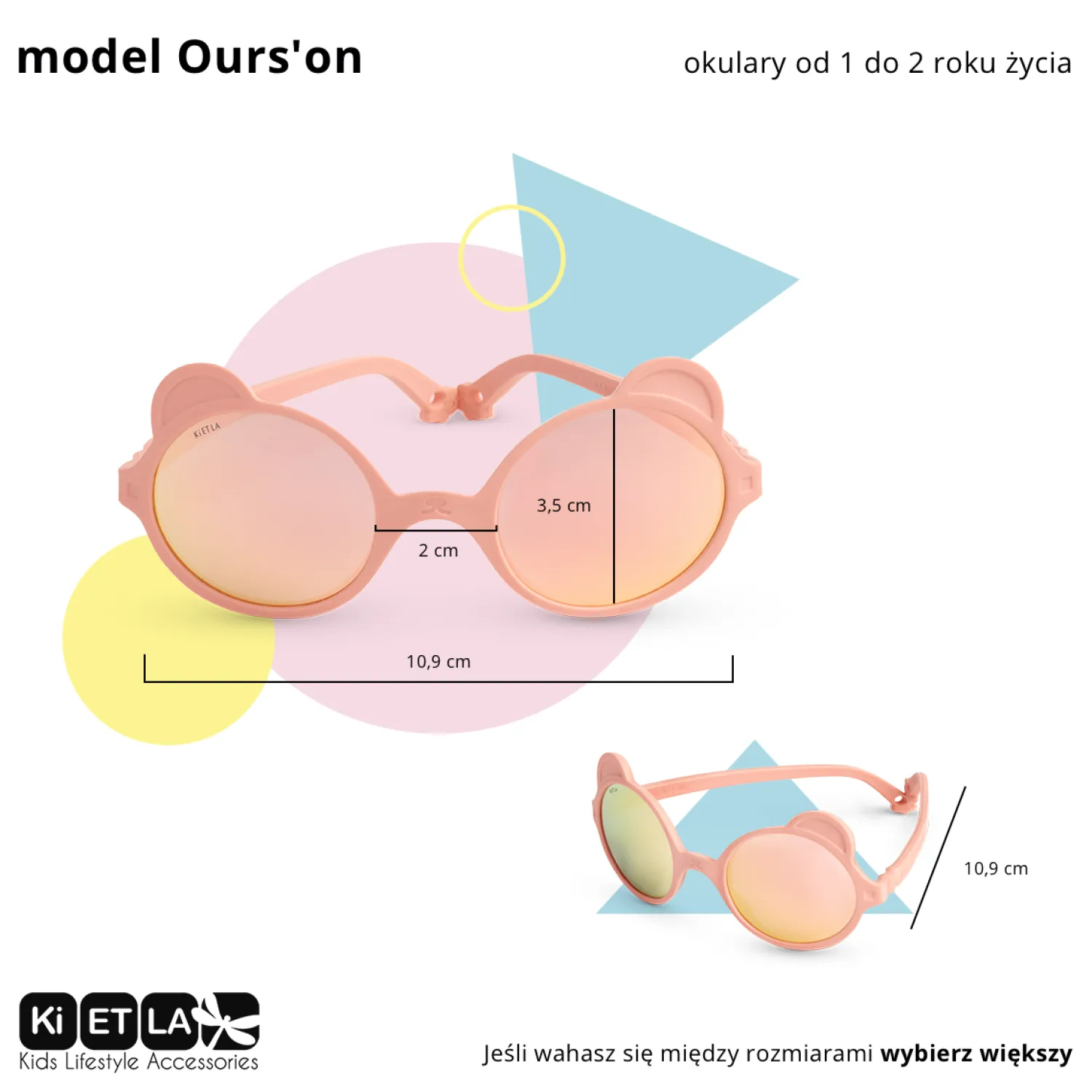 Okulary Przeciwsłoneczne|Okulary Przeciwsłoneczne | Kietla Okulary przeciwsłoneczne OURS'ON light pink