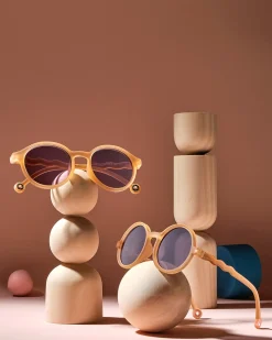 Okulary Round Sand Beige Polarized 5-10