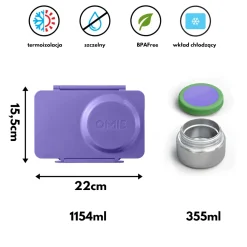 Lunchboxy|Przechowywanie Jedzenia | OMIE BOX UP lunch box z termosem, Galaxy Purple