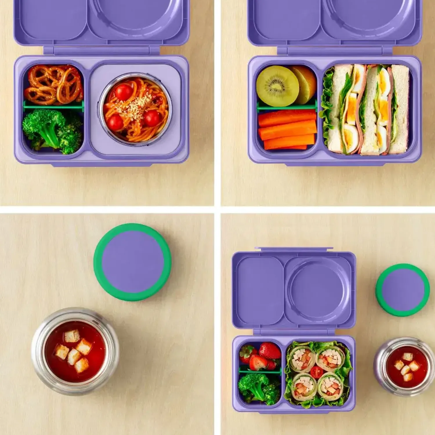 Lunchboxy|Przechowywanie Jedzenia | OMIE BOX UP lunch box z termosem, Galaxy Purple
