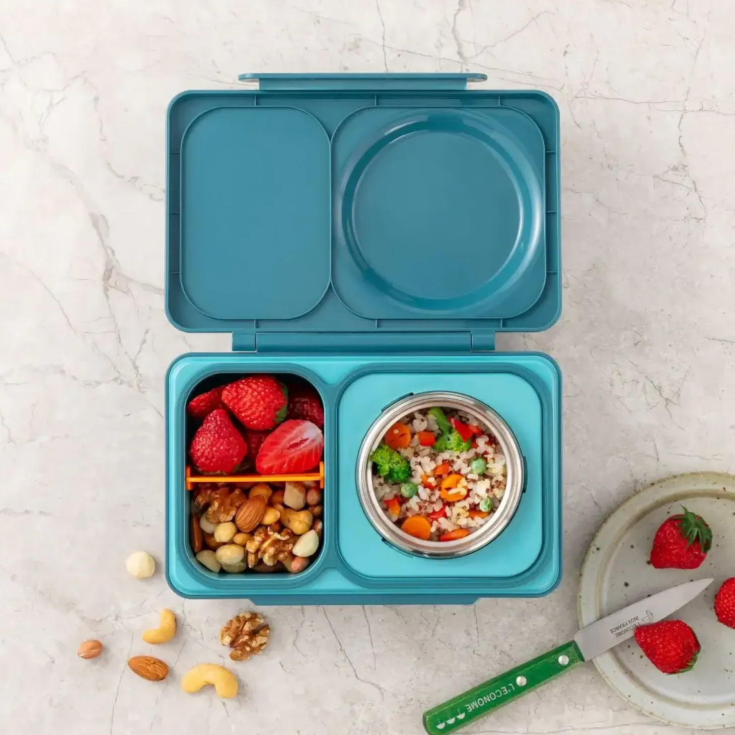 OMIEBOX UP lunch box z termosem, Teal green