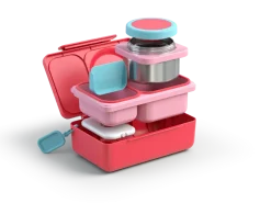 OMIEBOX UP lunch box z termosem, Cherry Pink