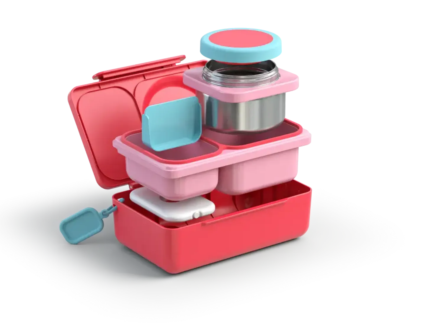 OMIEBOX UP lunch box z termosem, Cherry Pink