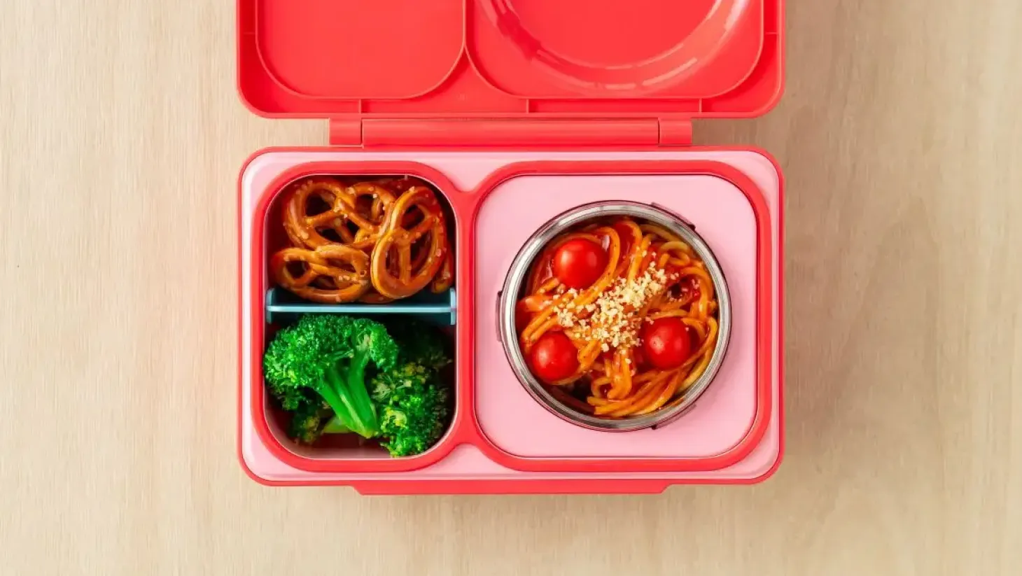 OMIEBOX UP lunch box z termosem, Cherry Pink