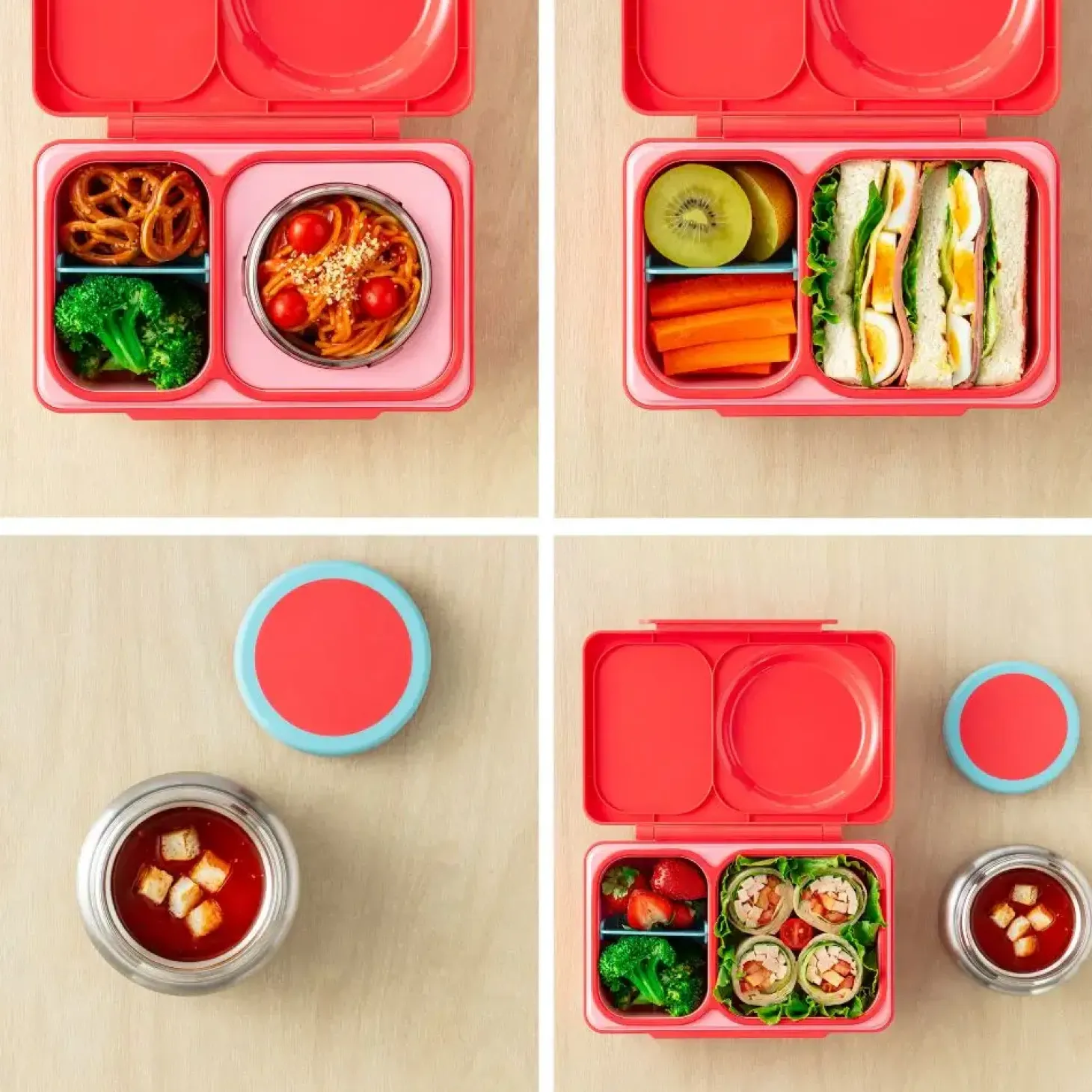 OMIEBOX UP lunch box z termosem, Cherry Pink