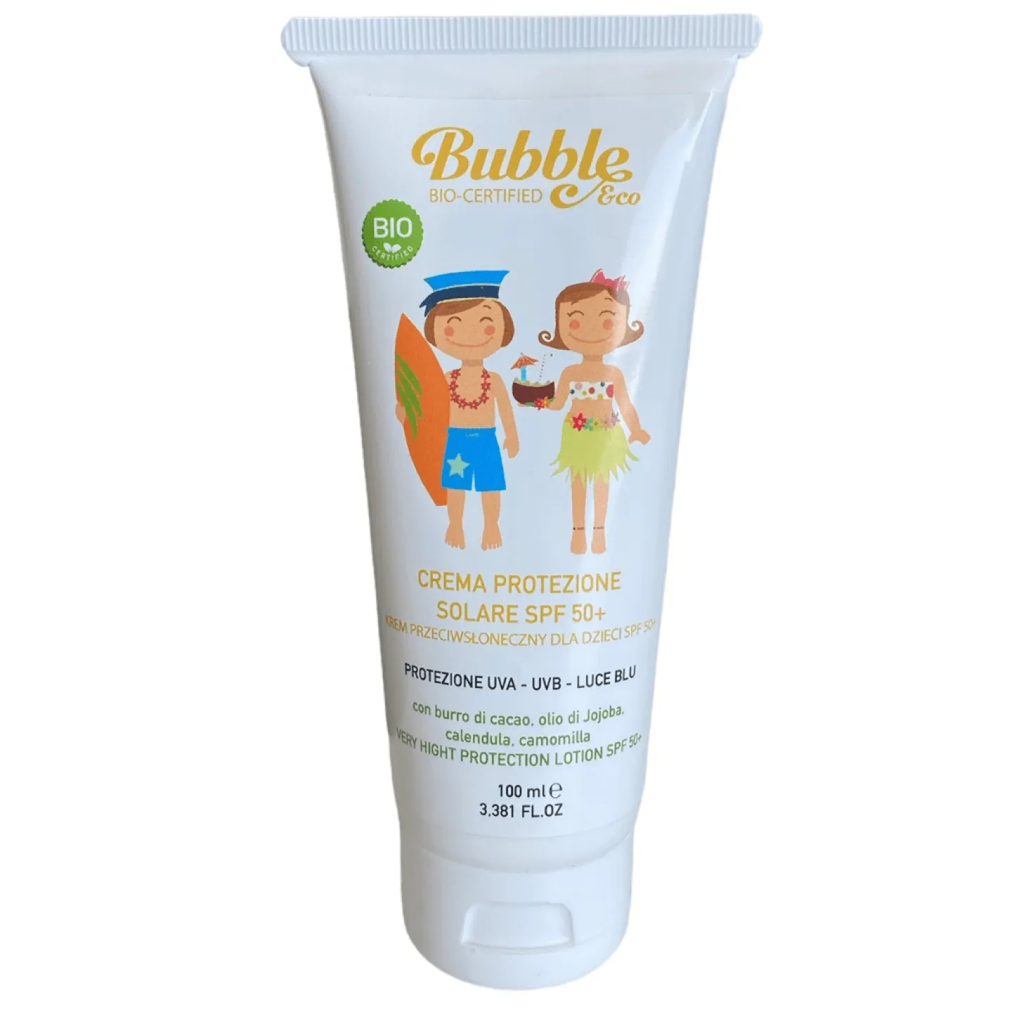 Organiczny krem filtr przeciwsłoneczny dla dzieci SPF50+, 100 ml, 0m+