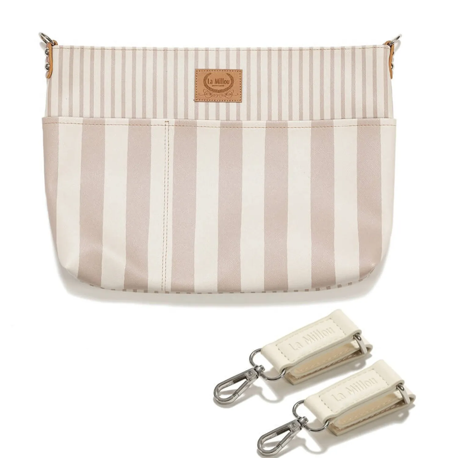 Torby I Plecaki Do Wózka|Torby I Plecaki Do Wózka | La Millou Organizer dla mamy FEERIA - STRIPES BEIGE