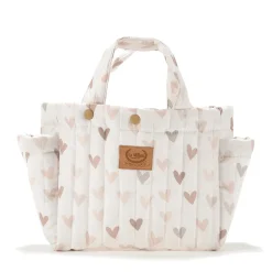 Torby I Plecaki Do Wózka|Torby I Plecaki Do Wózka | La Millou Organizer do wózka ortalion pikowany HEARTBEAT BEIGE