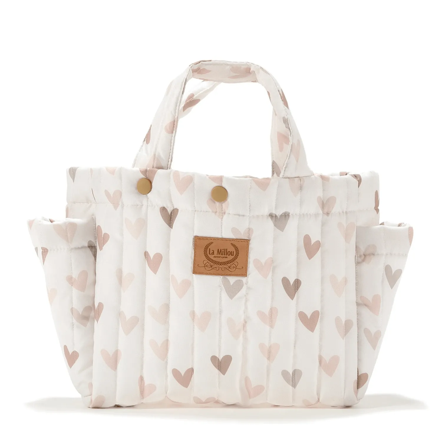 Torby I Plecaki Do Wózka|Torby I Plecaki Do Wózka | La Millou Organizer do wózka ortalion pikowany HEARTBEAT BEIGE
