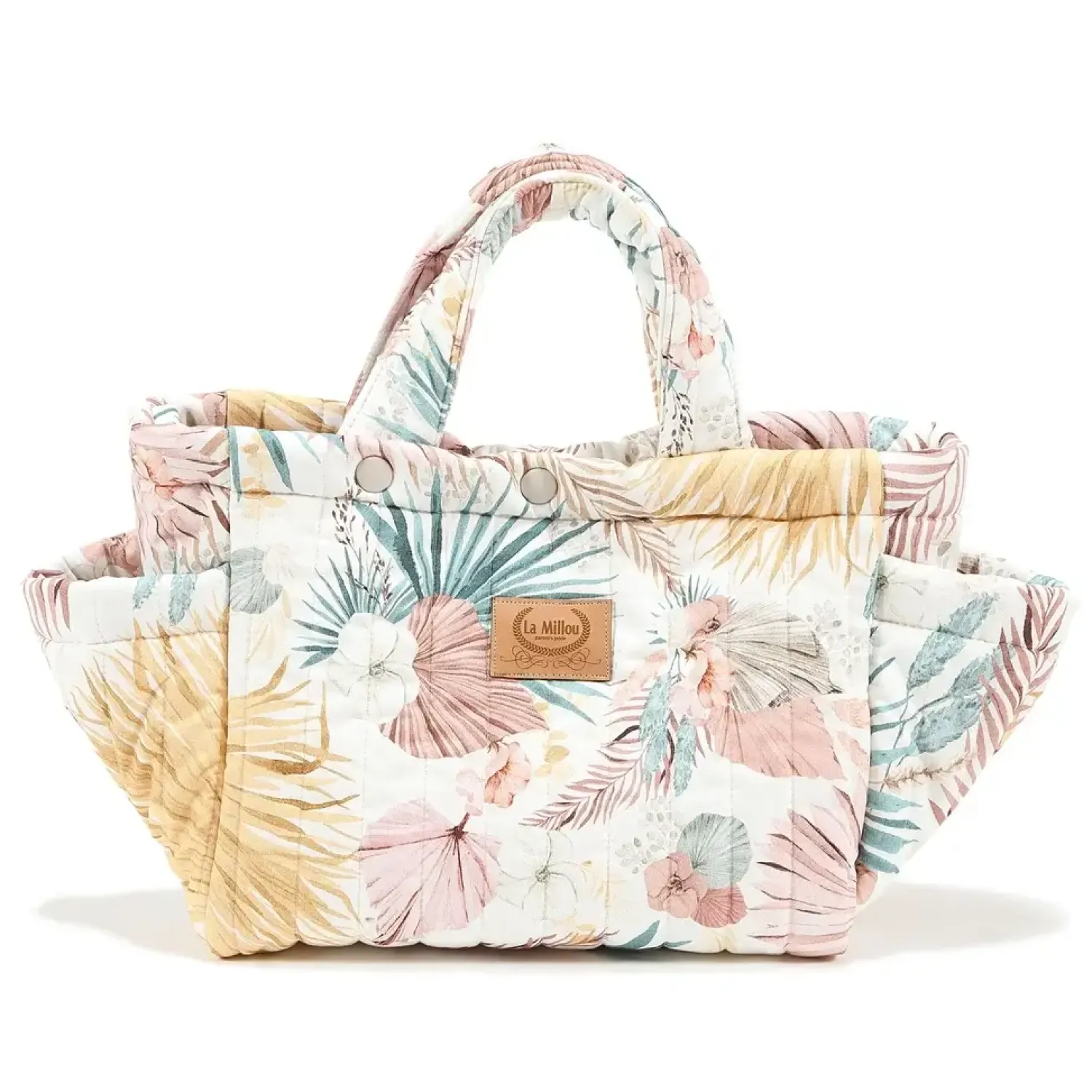 Torby I Plecaki Do Wózka|Torby I Plecaki Do Wózka | La Millou Organizer do wózka pikowany BOHO PALMS LIGHT