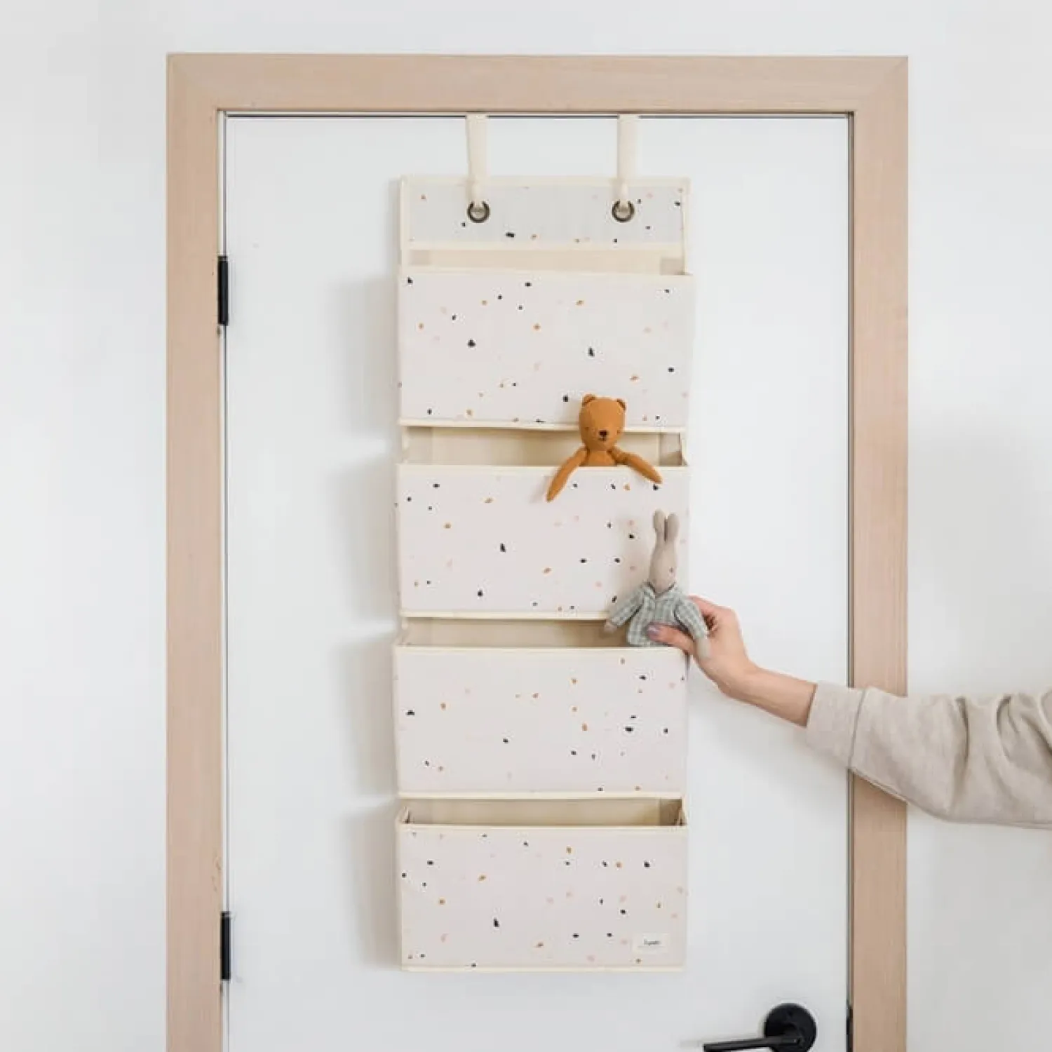 Porządek W Domu|Kosze I Pojemniki | 3 Sprouts Organizer na drzwi wiszący Cream Recycled