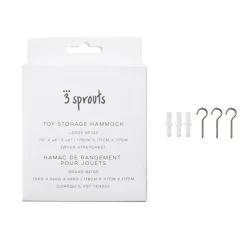 Porządek W Domu|Kosze I Pojemniki | 3 Sprouts Organizer narożny Hamak na zabawki Beige