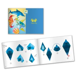 Zestawy Kreatywne|Diy | Djeco Origami MORSKIE ZWIERZĘTA (metaliczne)