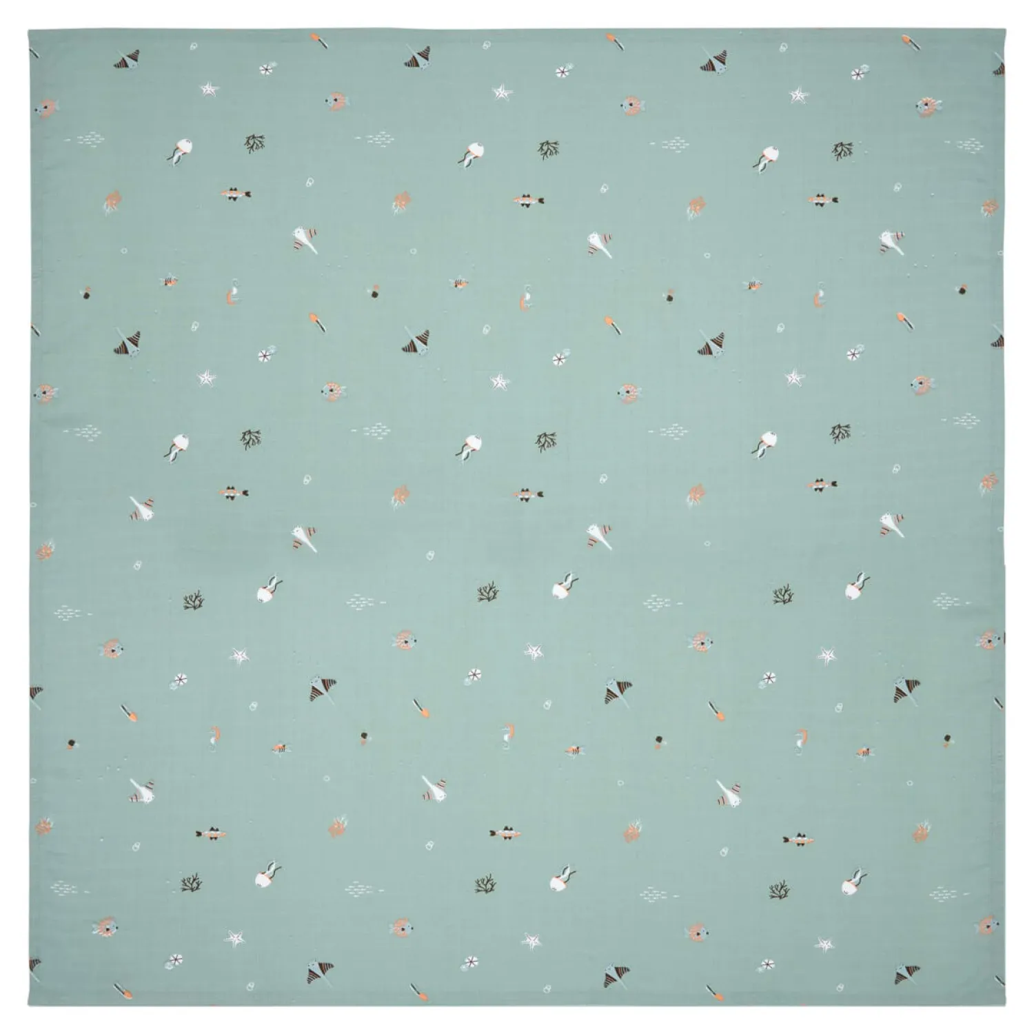 Otulacze I Pieluszki|Otulacze I Pieluszki | bebe-jou Otulacz bambusowo-muślinowy 110 x 110cm Ocean Vibes