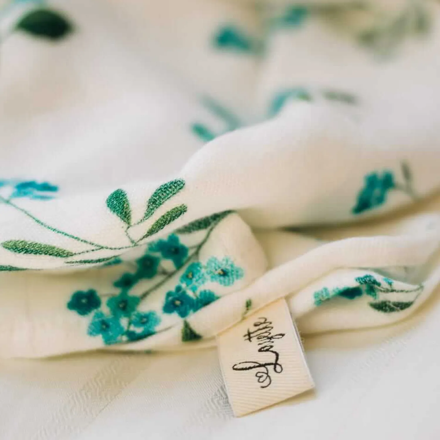 Otulacze I Pieluszki|Otulacze I Pieluszki | Layette Otulacz, kocyk bambusowy BLUE FLOWERS